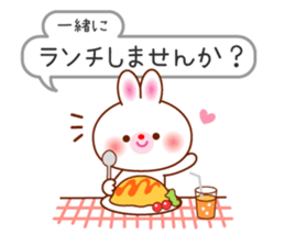 The careful words of the white rabbit. sticker #7026051