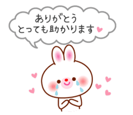 The careful words of the white rabbit. sticker #7026068