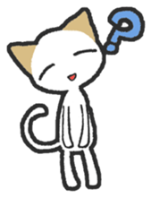 Positive white cat sticker #7026131