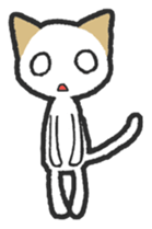 Positive white cat sticker #7026133