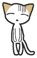 Positive white cat sticker #7026134