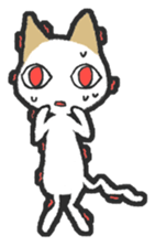 Positive white cat sticker #7026135