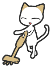 Positive white cat sticker #7026136