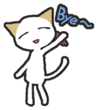 Positive white cat sticker #7026142