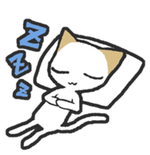 Positive white cat sticker #7026150