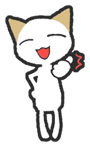 Positive white cat sticker #7026152