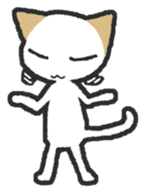 Positive white cat sticker #7026153