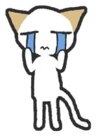 Positive white cat sticker #7026155