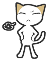 Positive white cat sticker #7026156