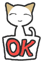 Positive white cat sticker #7026158