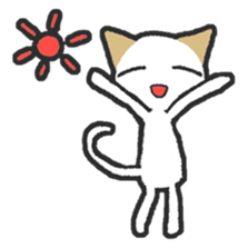 Positive white cat sticker #7026162
