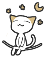 Positive white cat sticker #7026163