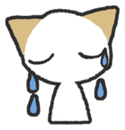 Positive white cat sticker #7026166