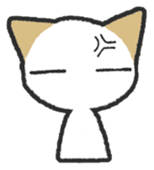 Positive white cat sticker #7026167