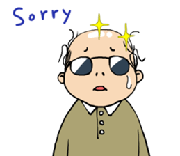 Cute Bald Head2(ENG) sticker #7026331