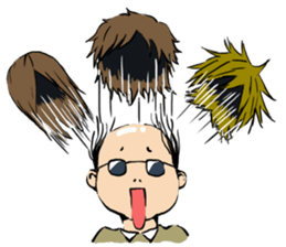 Cute Bald Head2(ENG) sticker #7026365