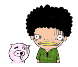 Daily boy and pigs silence sticker #7026866