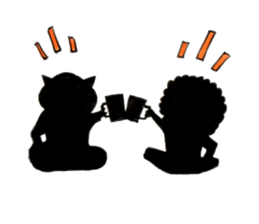 Daily boy and pigs silence sticker #7026885