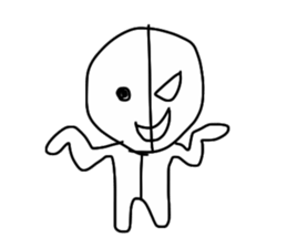 half of demon sticker #7027271