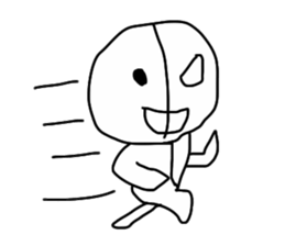 half of demon sticker #7027281