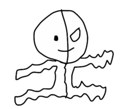 half of demon sticker #7027297