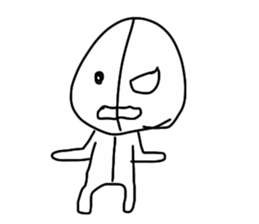 half of demon sticker #7027301