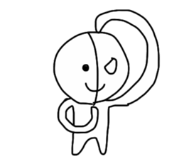 half of demon sticker #7027313