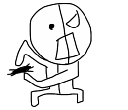 half of demon sticker #7027326