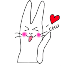 lovely funny rabbit sticker #7028811