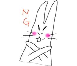 lovely funny rabbit sticker #7028819