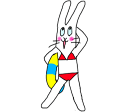 lovely funny rabbit sticker #7028832