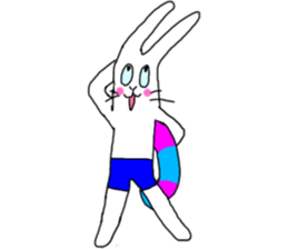 lovely funny rabbit sticker #7028833