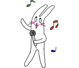lovely funny rabbit sticker #7028840