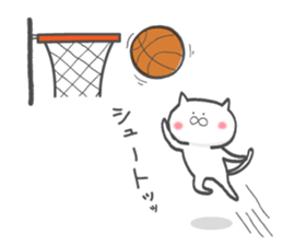 The cat loves basketball! sticker #7030930