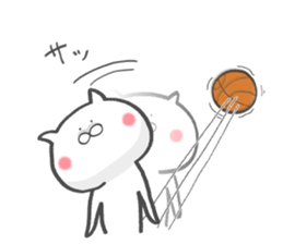 The cat loves basketball! sticker #7030934
