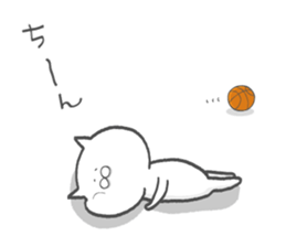 The cat loves basketball! sticker #7030936