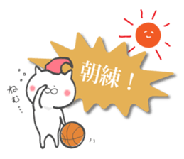 The cat loves basketball! sticker #7030958
