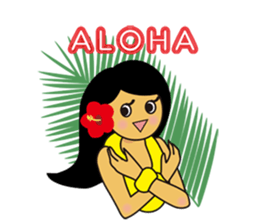 Akala is a girl in hawaii sticker #7030968