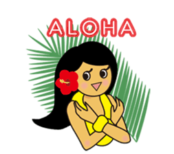 Akala is a girl in hawaii sticker #7030968