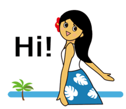 Akala is a girl in hawaii sticker #7030971