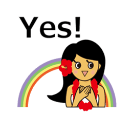 Akala is a girl in hawaii sticker #7030976