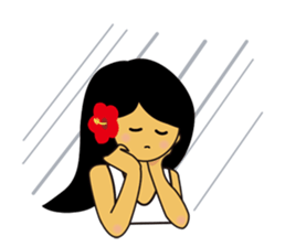 Akala is a girl in hawaii sticker #7030986