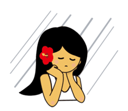 Akala is a girl in hawaii sticker #7030986