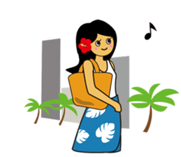Akala is a girl in hawaii sticker #7030988