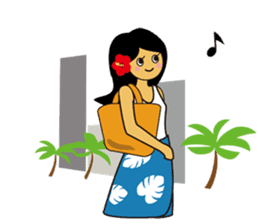 Akala is a girl in hawaii sticker #7030988