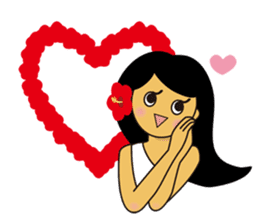 Akala is a girl in hawaii sticker #7030990