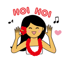 Akala is a girl in hawaii sticker #7030991