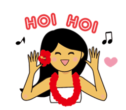 Akala is a girl in hawaii sticker #7030991