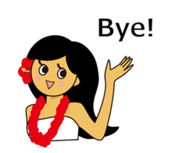 Akala is a girl in hawaii sticker #7031003