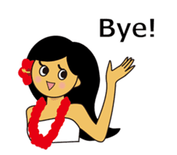 Akala is a girl in hawaii sticker #7031003